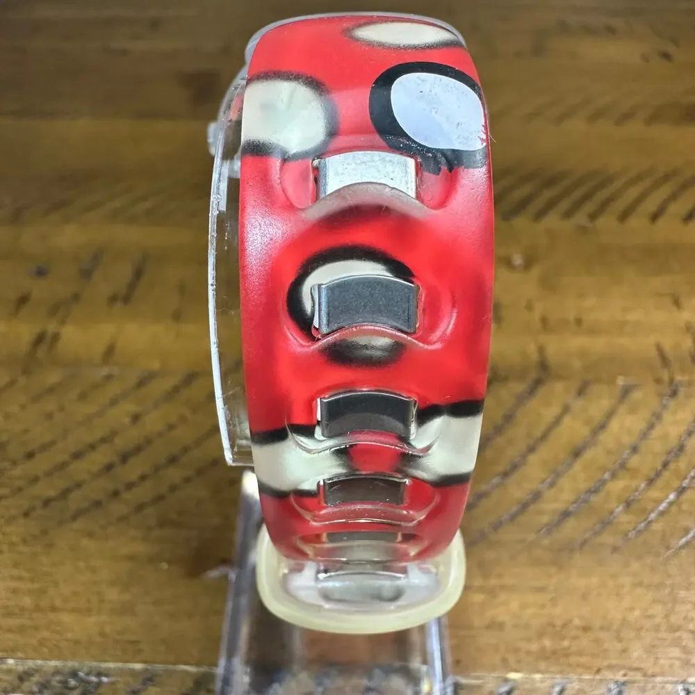Vintage Red Mickey Mouse Disney Sports Watch for Women New Battery